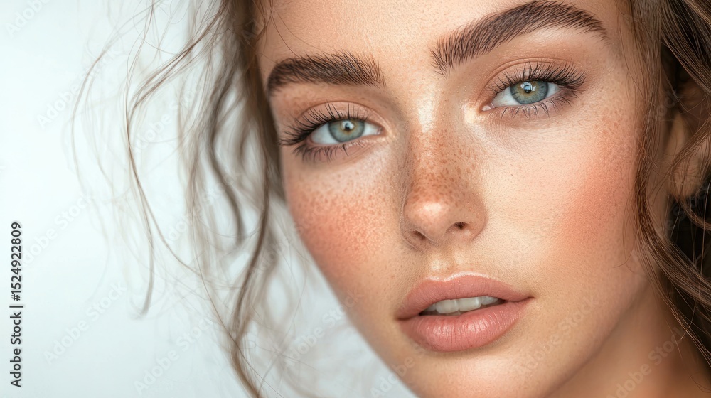 Obraz premium A soft makeup look enhancing natural features