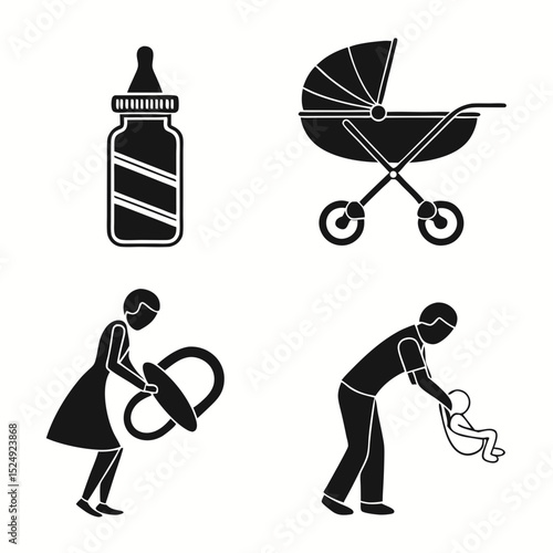 Baby & Parenting
icon set bundle vector art & svg   