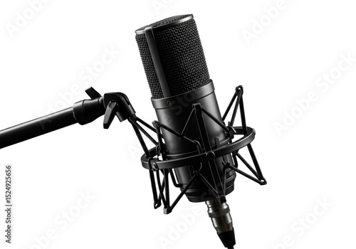 Isolated Professional Studio Microphone with Shock Mount