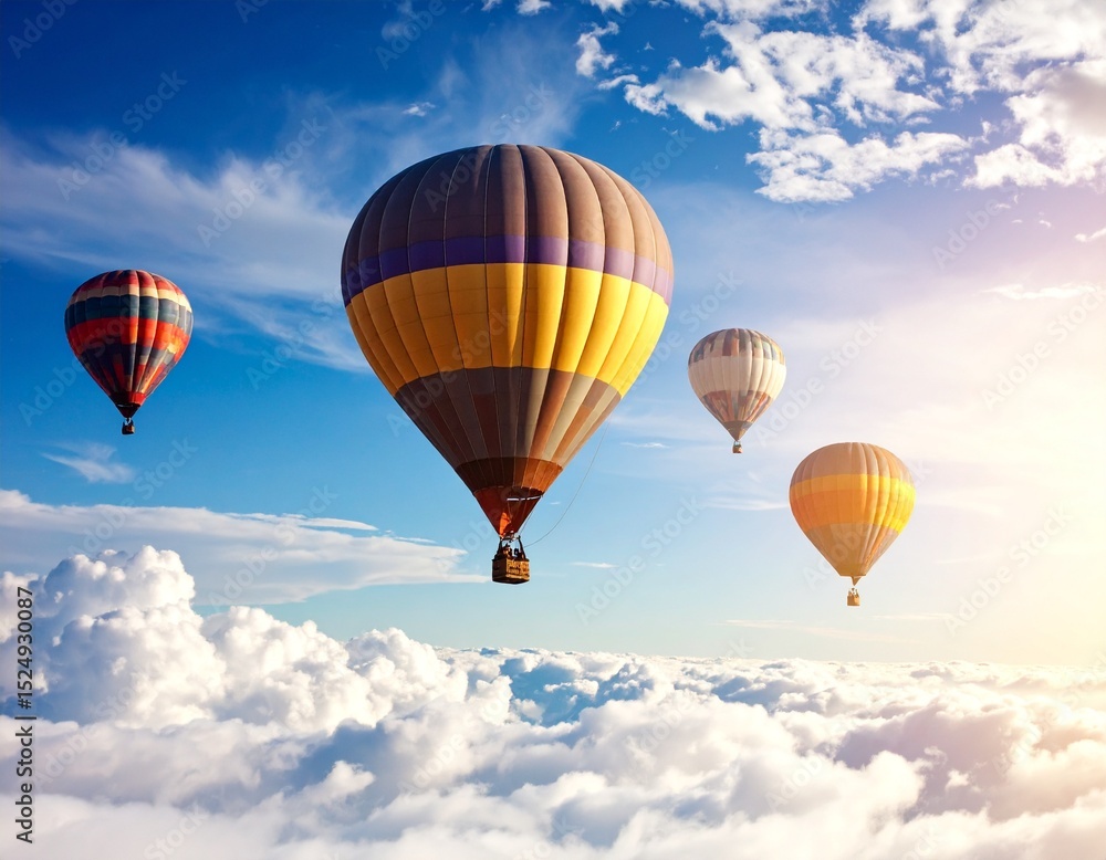 Naklejka premium 沢山の気球