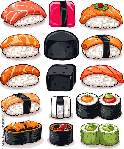 a set of sushi