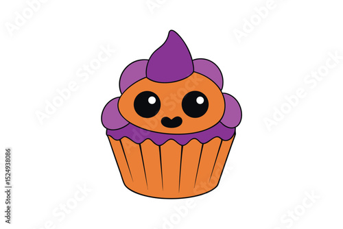 cupcake with chocolate icing