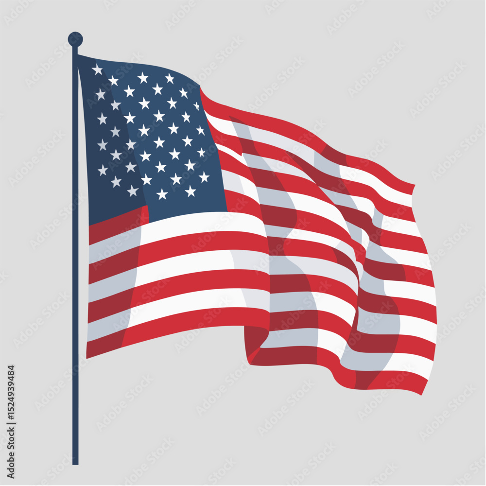 Fototapeta premium Illustration of United States of America Flag