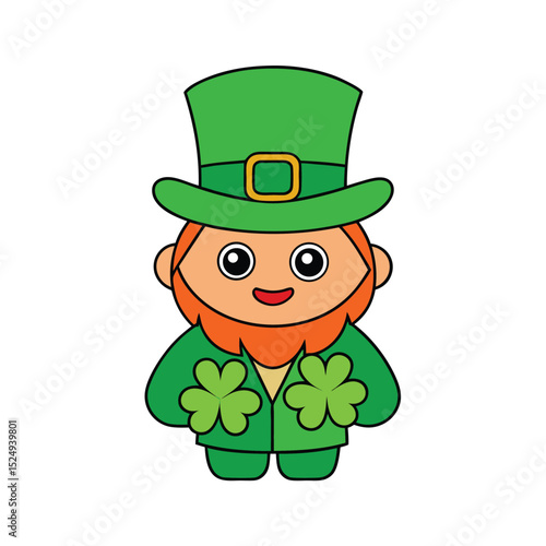 leprechaun with shamrock