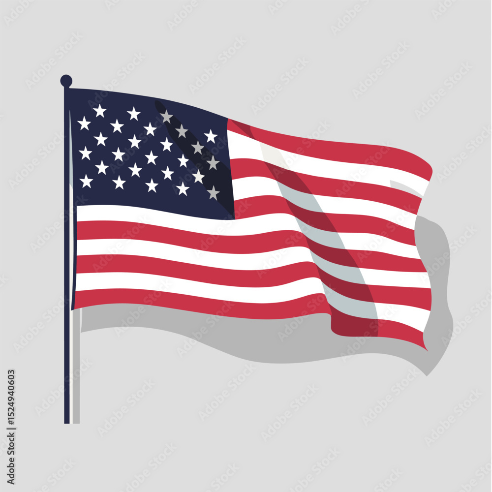 Fototapeta premium Illustration of United States of America Flag