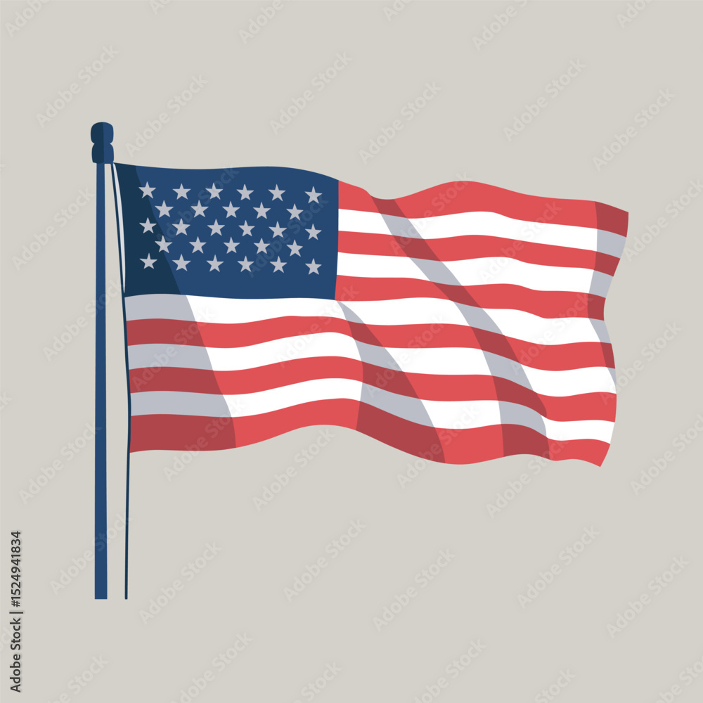 Fototapeta premium Illustration of United States of America Flag