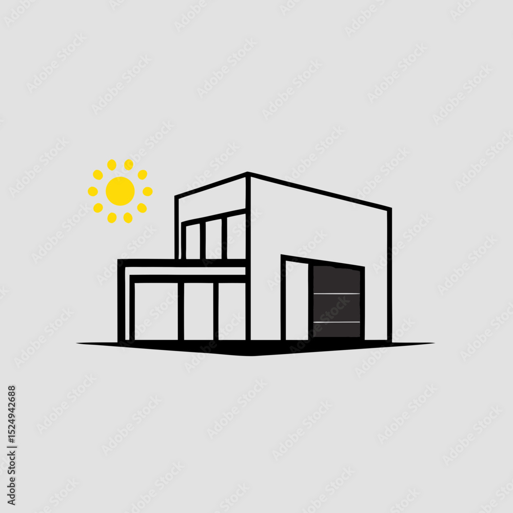 Obraz premium vector illustration of a house