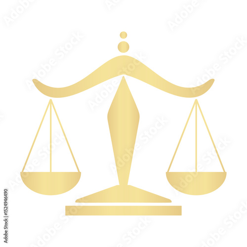 Golden Symbol of Justice Balance