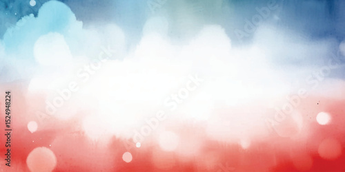 Red and blue usa america flag watercolor background 4th of july independence Day and memorial day labor day America biggest festival and day 