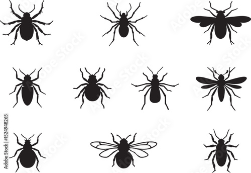 insect icon, bug silhouette, insect vector, crawling insect outline, flying bug shape, creepy crawler art, insect sketch, insect clipart, insect design, black insect figure, insect drawing,