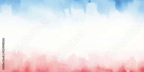 Red and blue usa america flag watercolor background 4th of july independence Day and memorial day labor day America biggest festival and day 