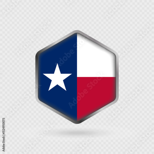 Texas State Flag Icon in Hexagon Shape. Free Download Texas State Flag Icon in Hexagon Shape. - GFXLoad