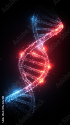 Wallpaper Mural Glowing digital dna strand illustration representing genetics and scientific innovation Torontodigital.ca