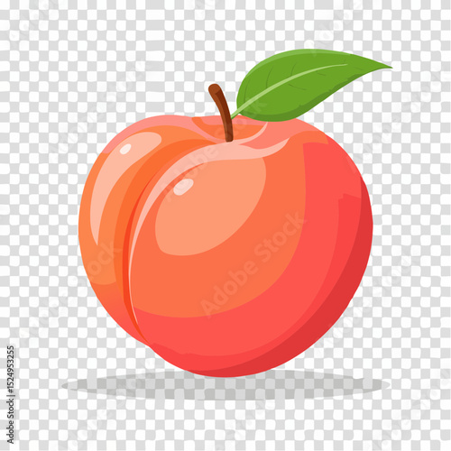 ももの背景透過シンプルベクター