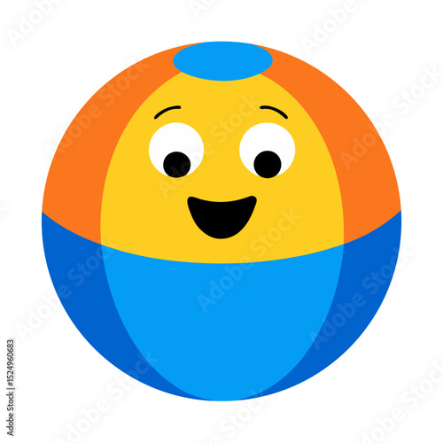 Joyful yellow smiley face icon with a cheerful expression and a happy smile symbol