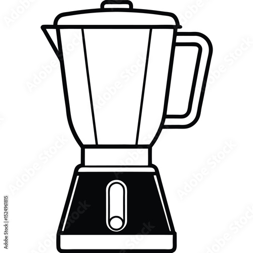 silhouette blender on white background