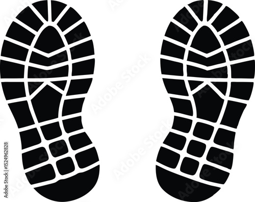  shoe sole print vector set.
