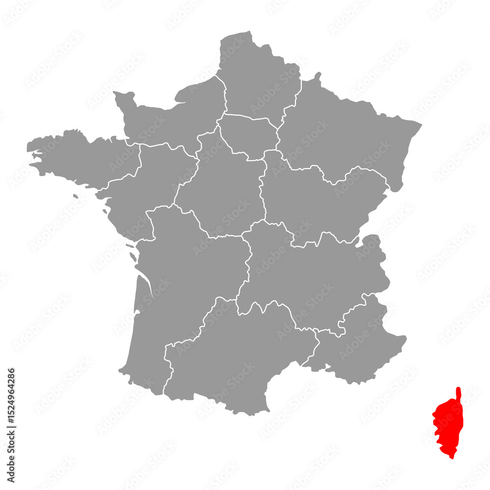 Corsica of France map symbol shape, travel web flat concept icon symbol vector . Corsica of France map symbol shape, travel web flat concept icon symbol vector .