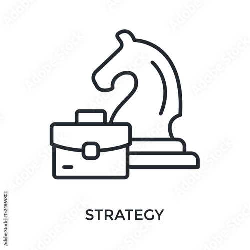 Strategy Icon Outline Style. Vector Illustration For Graphic Design