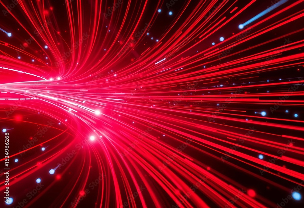 Obraz premium Abstract red streaks, dynamic energy, technological backdrop, futuristic, abstract art