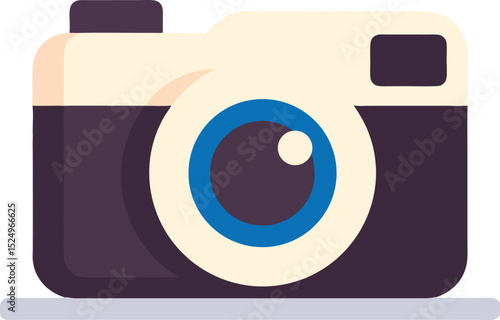 Retro Camera Icon for Photography and Media