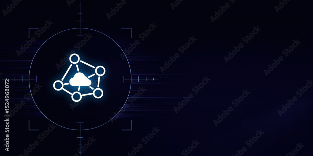 Obraz premium Cloud-Connected Network Architecture