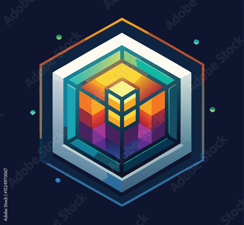 Modern Blockchain Technology Logo Design-Version 4