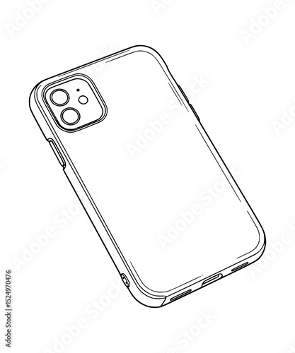 Phone Case Line Art