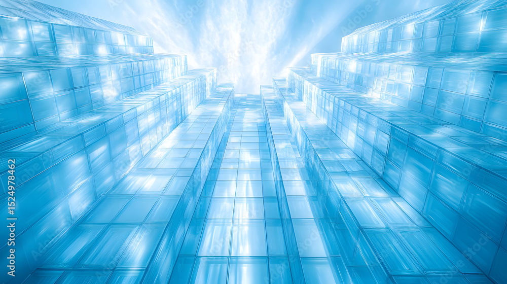 Blue abstract motion blur pattern of futuristic digital technology data for business communication design Blue abstract motion blur pattern of futuristic digital technology data for business communication design