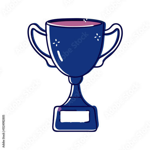 An icon-style blue trophy with purple fill, perfect for websites or blogs celebrating achievements, awards, contests, or success.

