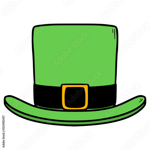 leprechaun hat illustration hand drawn isolated vector