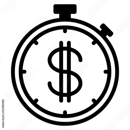 Stopwatch Dollar icon