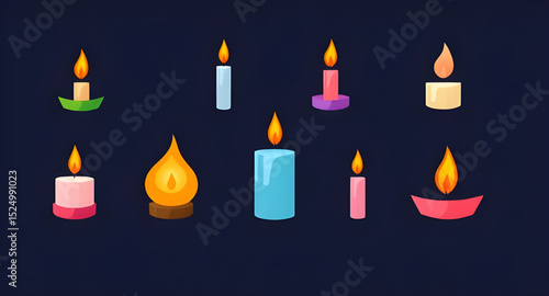 Candle illustration vector, Candle flame icon, Burning candle clipart, Candle with wax vector, Aromatherapy candle drawing, Scented candle icon, Candlelight vector, Decorative candle art, Candle silho