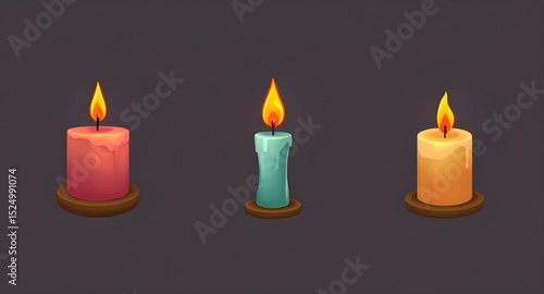 Candle illustration vector, Candle flame icon, Burning candle clipart, Candle with wax vector, Aromatherapy candle drawing, Scented candle icon, Candlelight vector, Decorative candle art, Candle silho