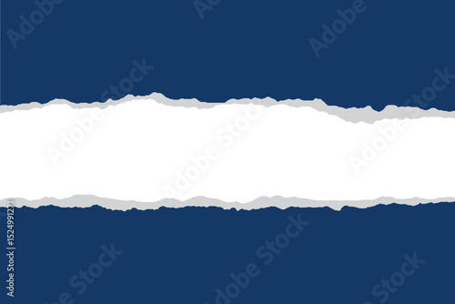 torn or ripped paper sheet. Scrapbook edge, notebook tear or blank page split vector illustration 