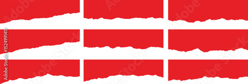 torn or ripped paper sheet. Scrapbook edge, notebook tear or blank page split vector illustration 