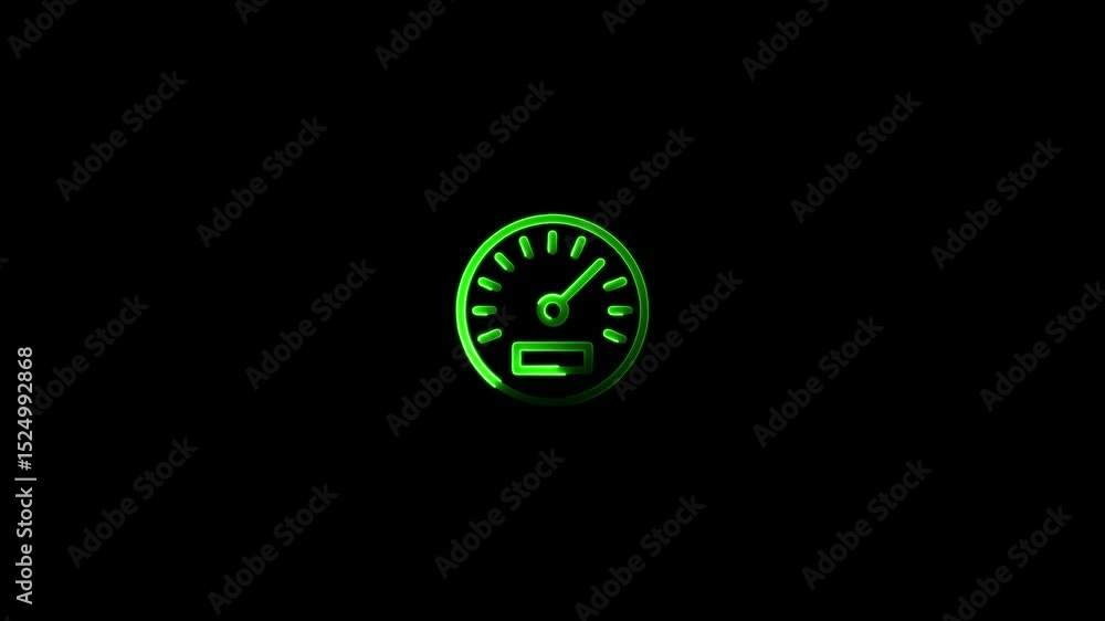 Minimalist Speedometer Animation with Smooth Needle Motion for Automotive Minimalist Speedometer Animation with Smooth Needle Motion for Automotive
