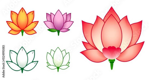 Lotus flower vector, Lotus flower illustration, Lotus clipart, Sacred lotus vector, Pink lotus drawing, White lotus icon, Lotus flower silhouette, Blooming lotus art, Lotus outline vector, Water lily 