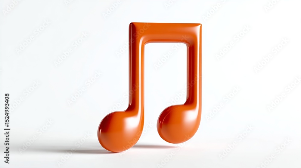 Red and orange musical note with a white background. The orange and white color combination creates a sense of vibrancy and energy, which is fitting for a musical note Red and orange musical note with a white background. The orange and white color combination creates a sense of vibrancy and energy, which is fitting for a musical note