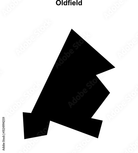 Oldfield (England) blank outline map