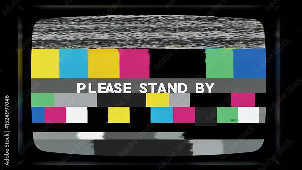 Vintage Television Test Pattern Please Stand By