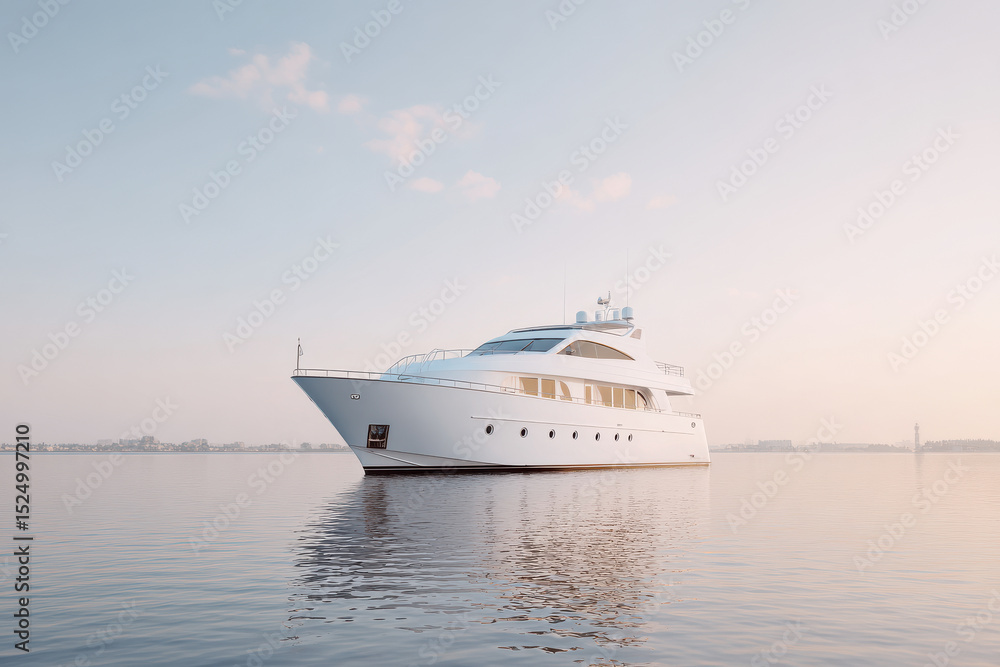 premium yacht featuring sleek lines and modern architecture set against clean background premium yacht featuring sleek lines and modern architecture set against clean background
