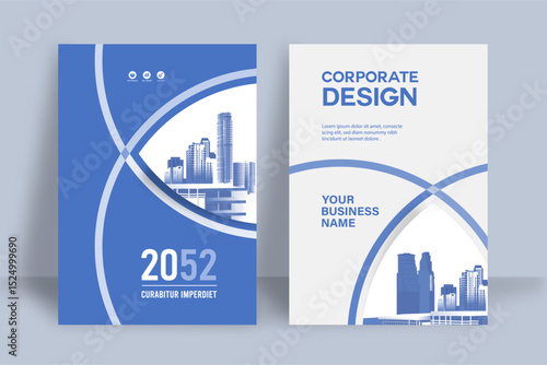 City Background Business Book Cover Design Template