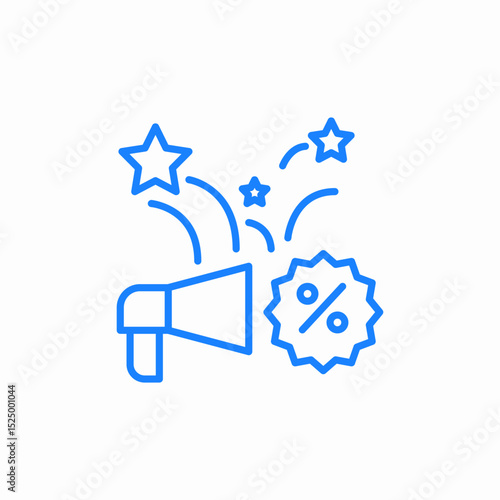 promotion announcement icon sign vector