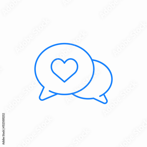 romantic chat icon sign vector