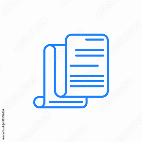 scroll document icon sign vector