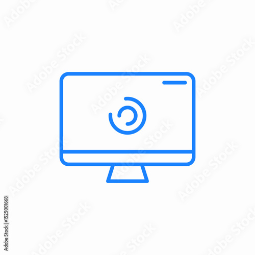 screen reboot icon sign vector