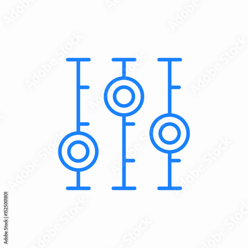 settings controls icon sign vector