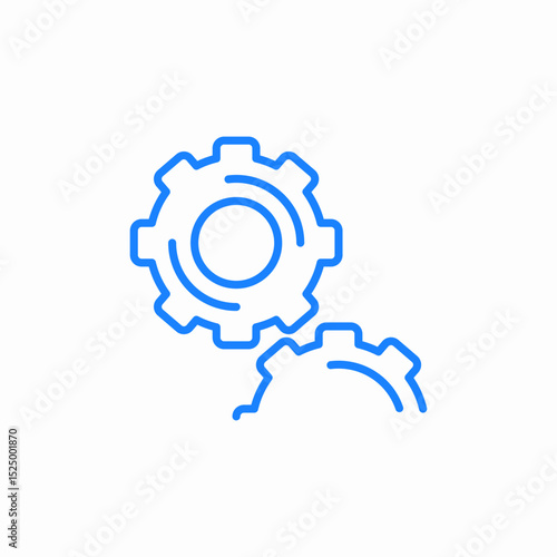 settings gear icon sign vector
