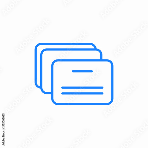 stacked info cards icon sign vector